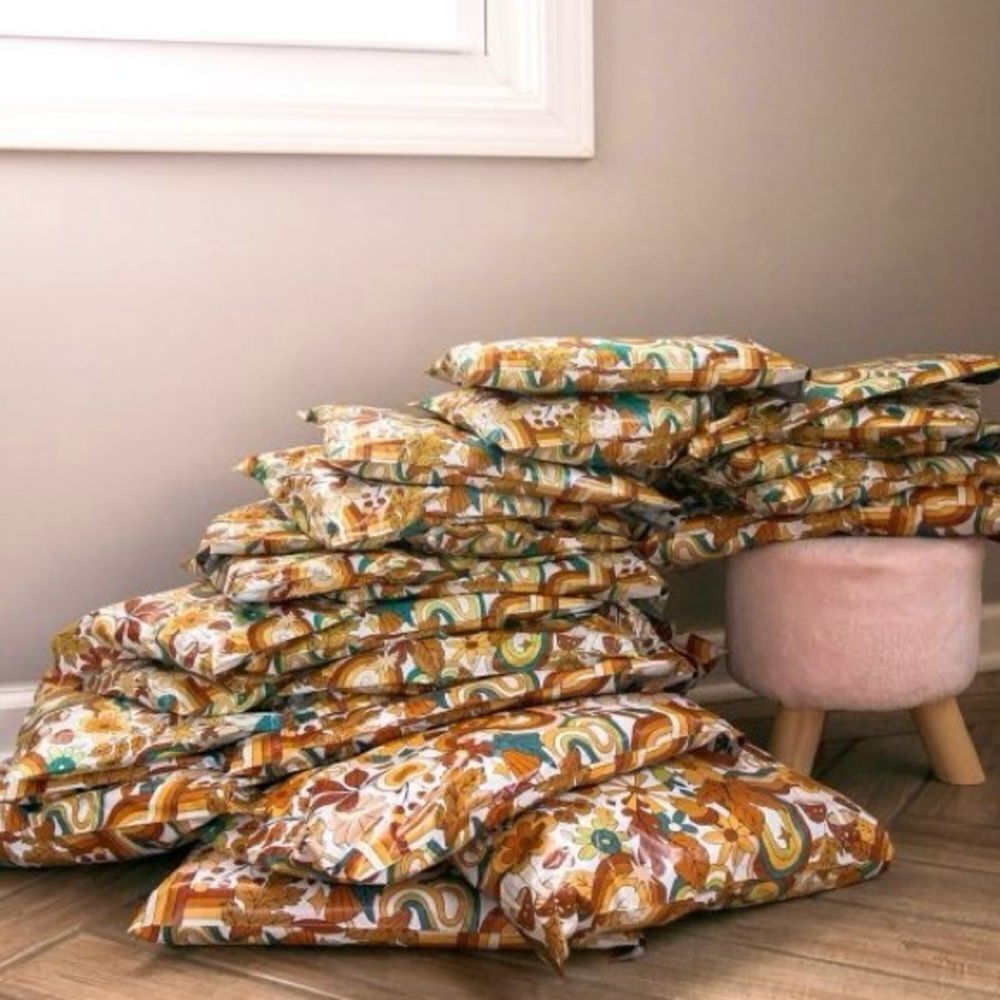 20- 10x13 Leafy Vibes Retro Print Poly Mailers - Picture 4 of 5